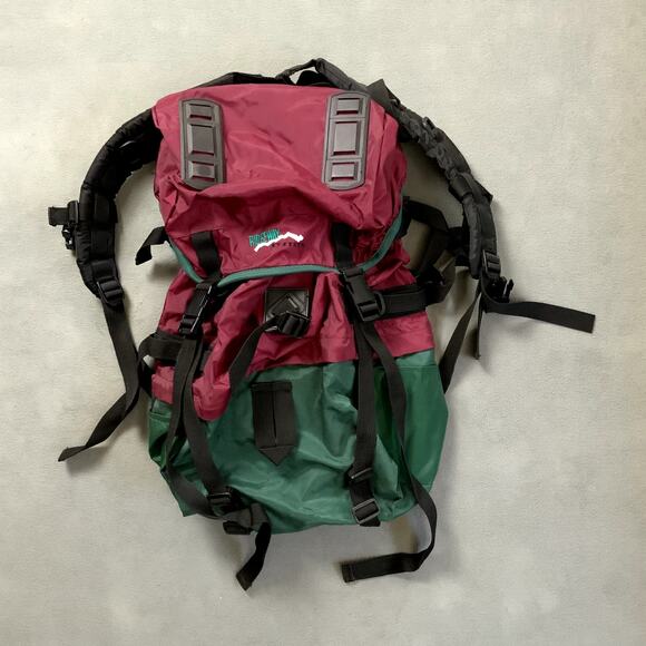 RIDGEWAY by Kelty Hiking Travel Internal Backpack Burgundy Green Up to 48" Waist - Picture 2 of 16